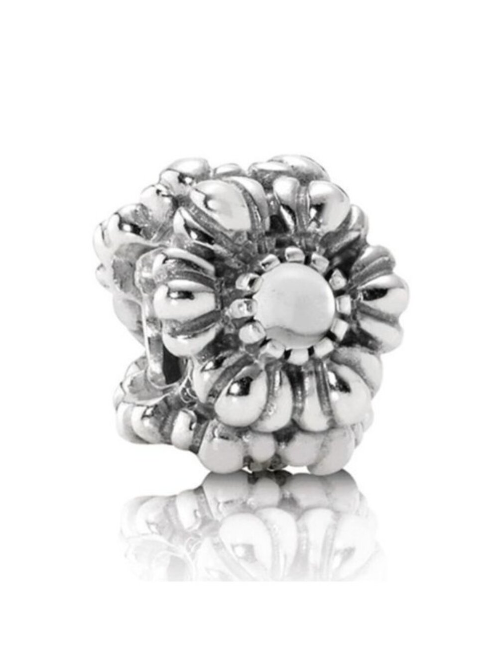 Pandora Sterling Silver April Birthday Blooms Bead with Rock Crystal - 790580bk